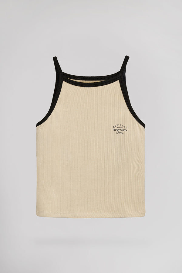 Teddy Smith Débardeur D-RIB JR BEIGE CLAIR