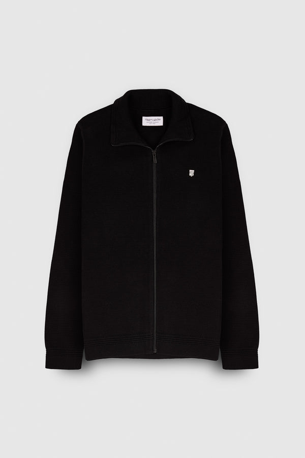 Teddy Smith Gilet En Maille Avec Zip G-ETTORE NOIR