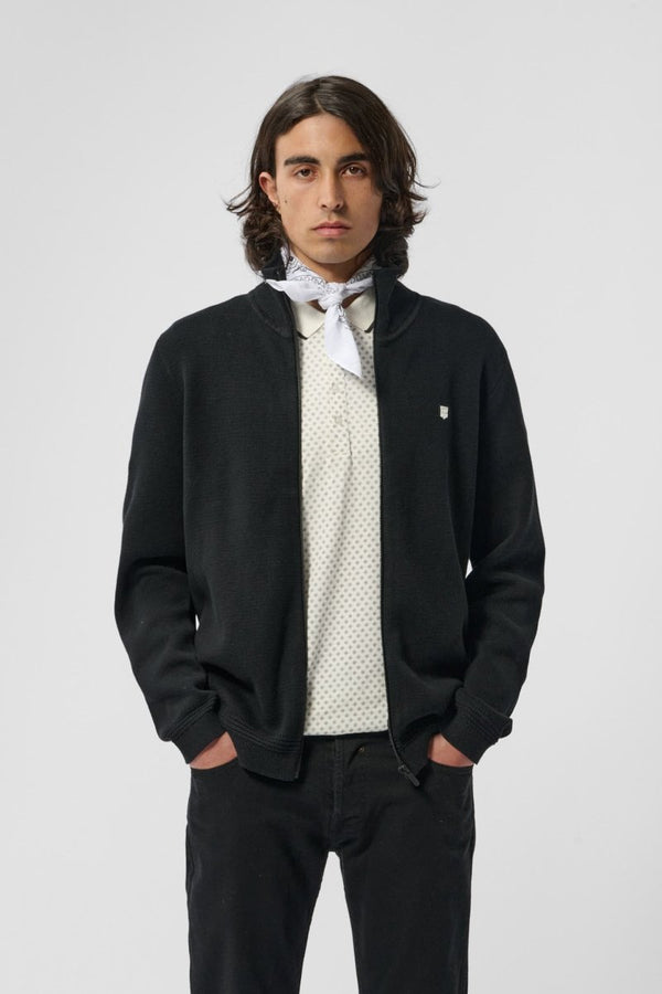 teddy smith Gilet en maille avec zip G-ETTORE NOIR