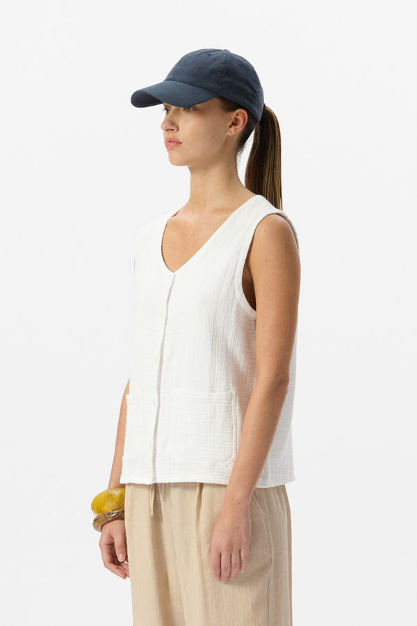 Teddy Smith Gilet G-RUN BLANC