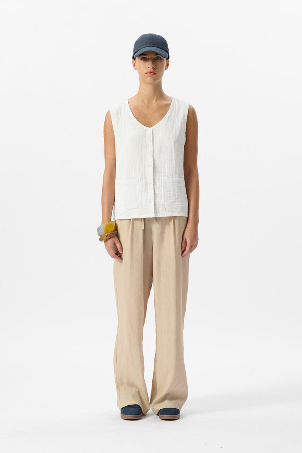 Teddy Smith Gilet G-RUN BLANC