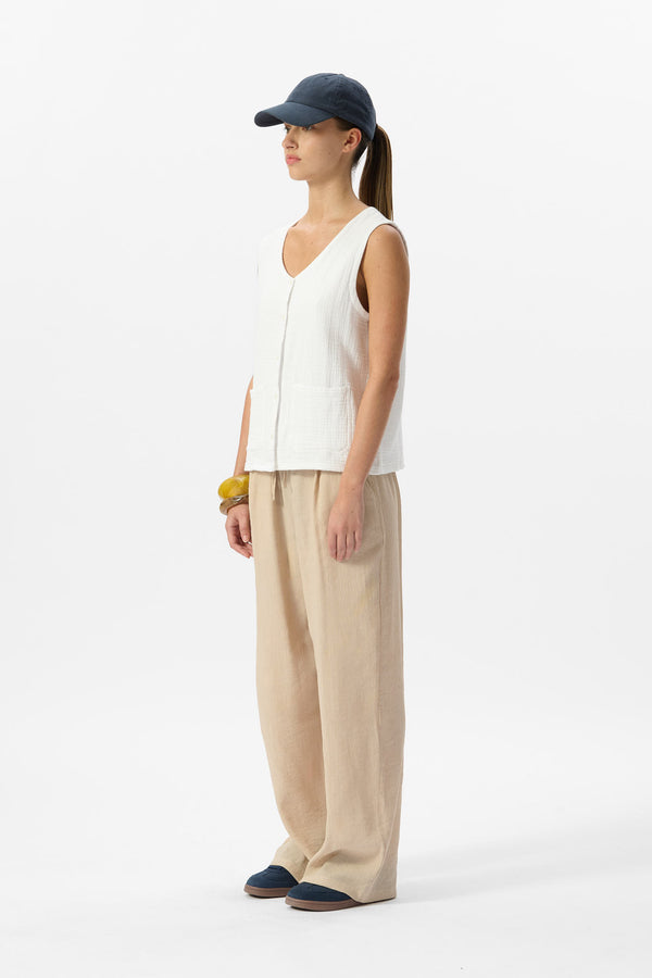 Teddy Smith Gilet G-RUN BLANC