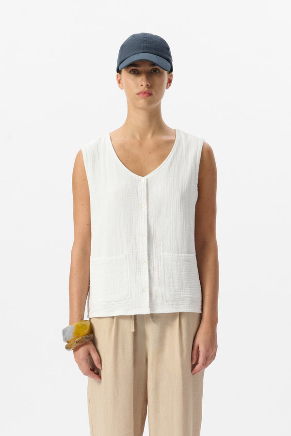 teddy smith Gilet G-RUN BLANC