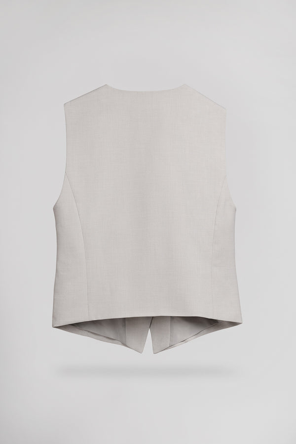 Teddy Smith Gilet G-WILD BISTRETC WHITE MELANGE