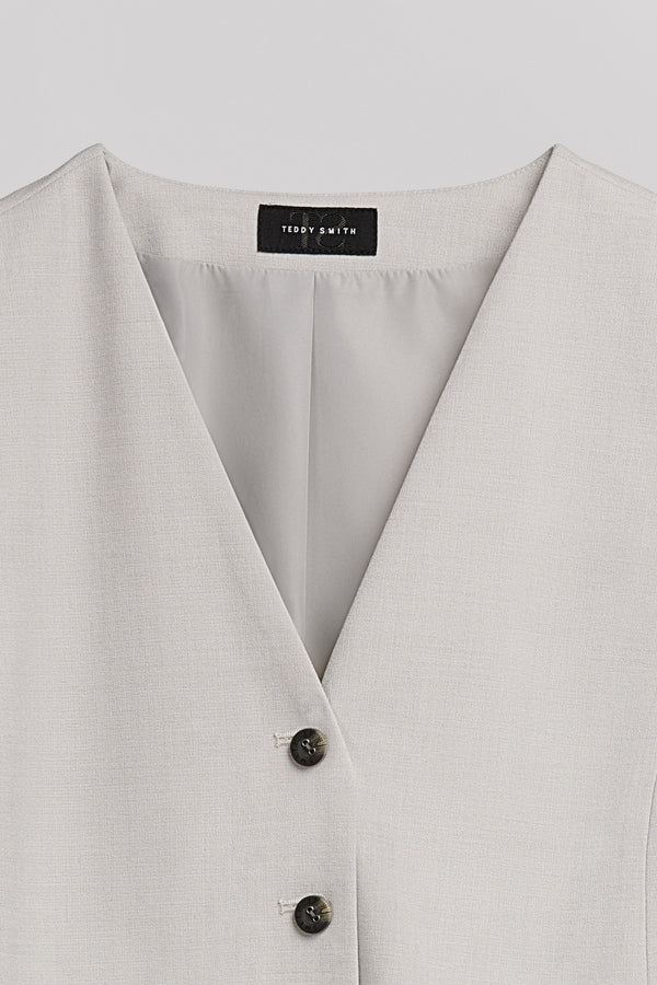 Teddy Smith Gilet G-WILD BISTRETC WHITE MELANGE