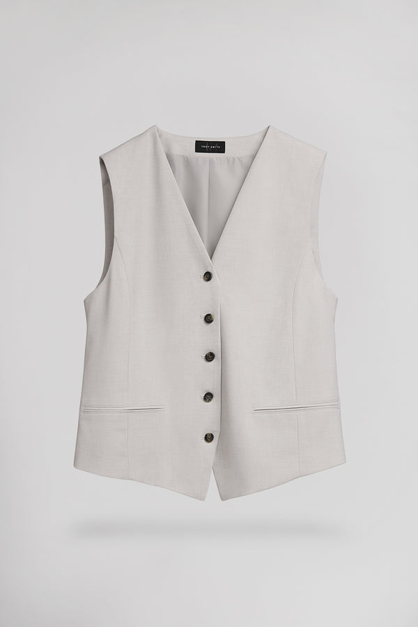 teddy smith Gilet G-WILD BISTRETC WHITE MELANGE