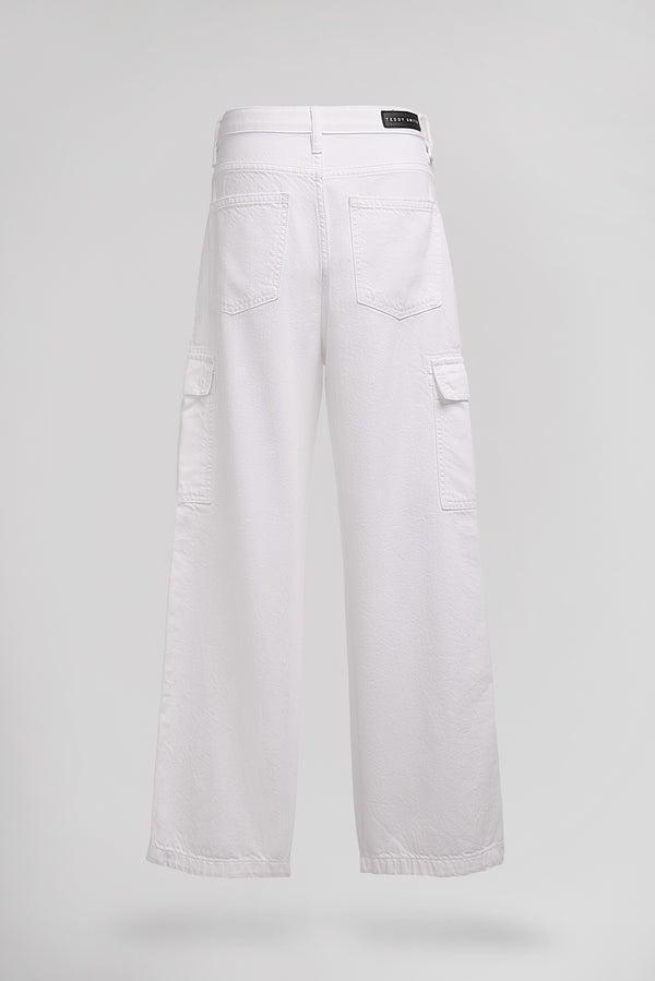 Teddy Smith Jean P-ELECTRA CARGO BLANC