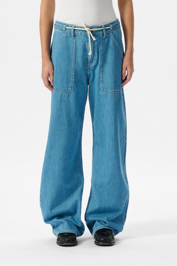 Teddy Smith Jean PHOEBE WIDE FRIPP / INDIGO CLAIR