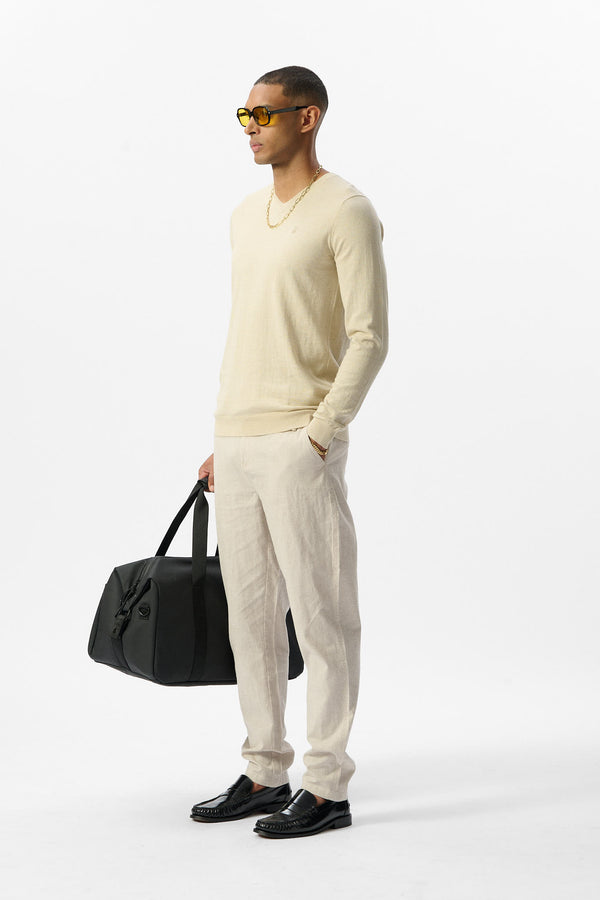 Teddy Smith Pantalon P-LINEN CHINO BEIGE