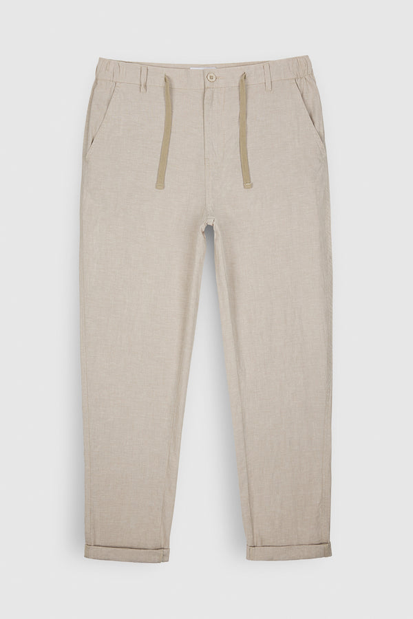 Teddy Smith Pantalon P-LINEN CHINO BEIGE