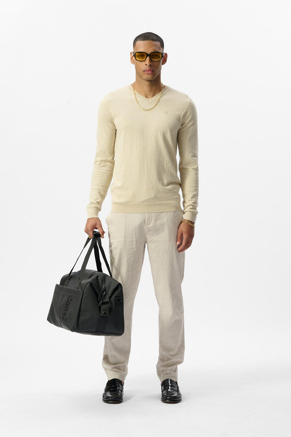teddy smith Pantalon P-LINEN CHINO BEIGE
