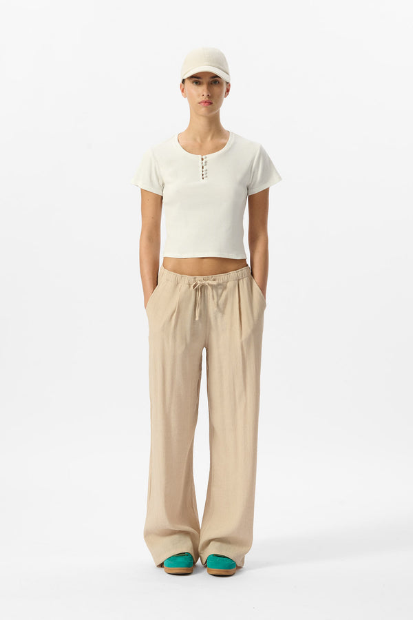 teddy smith Pantalon P-TYNA GRAIN DE SABLE