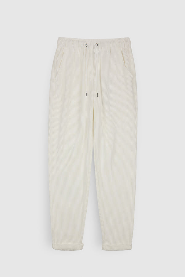 teddy smith Pantalon TEDDY VELOURS MIDDLE WHITE