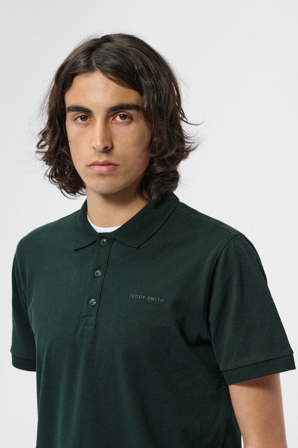 Teddy Smith Polo P-ALBAN MC VERT SCARABE