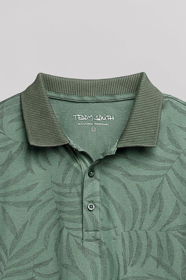 Teddy Smith Polo P-FEUILLAGE MC JR ICEBERG GREEN