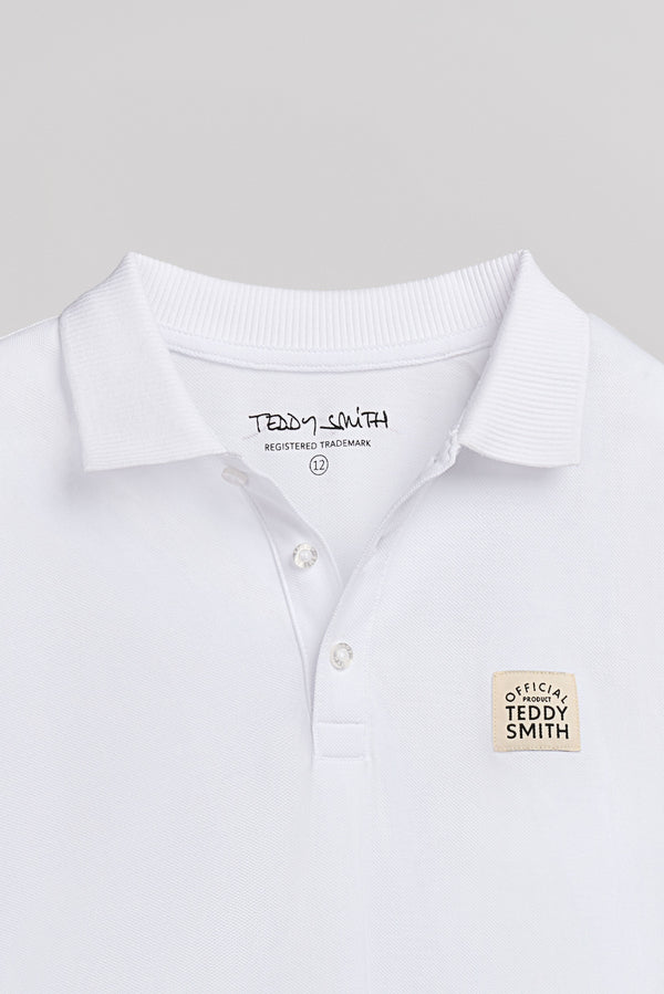 Teddy Smith Polo P-LABEL MC JR BLANC