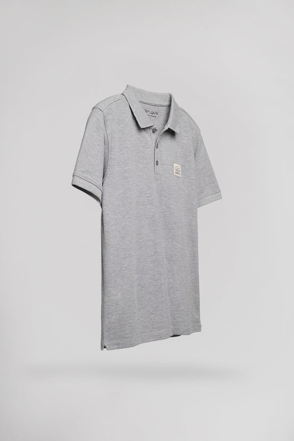 Teddy Smith Polo P-LABEL MC JR GRIS CHINE