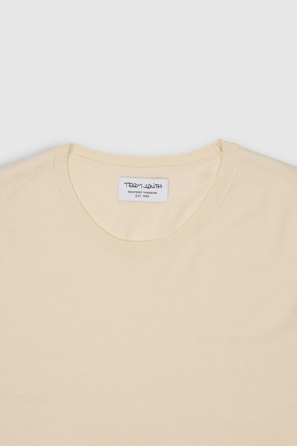 Teddy Smith Pull Col Rond P-MARC CREAM