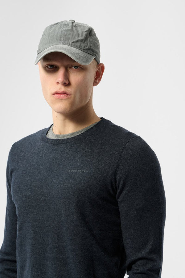 Teddy Smith Pull Col Rond P-MARC DARK NAVY CHINE
