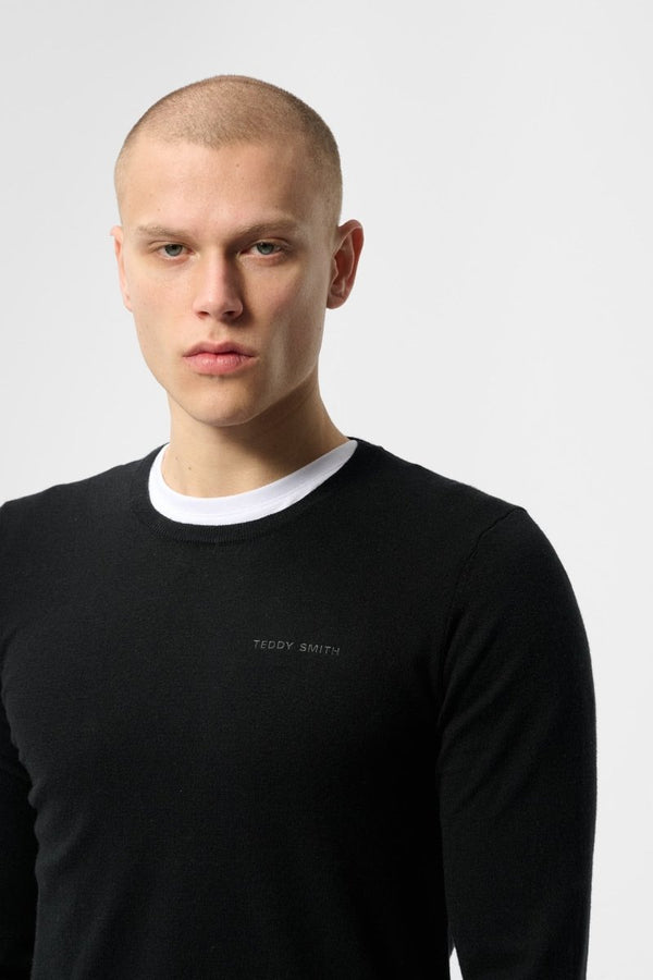 Teddy Smith Pull Col Rond P-MARC NOIR