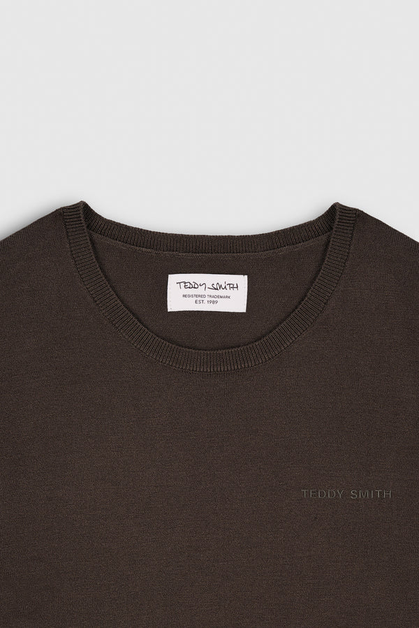 Teddy Smith Pull Col Rond P-MARC RAVEN KAKI