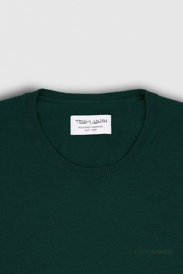 Teddy Smith Pull Col Rond P-MARC VERT SCARABE