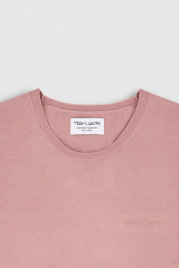 Teddy Smith Pull Col Rond P-MARC WOOD ROSE