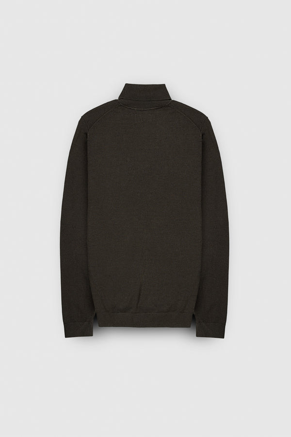 Teddy Smith Pull Col Roulé MARICK RAVEN KAKI