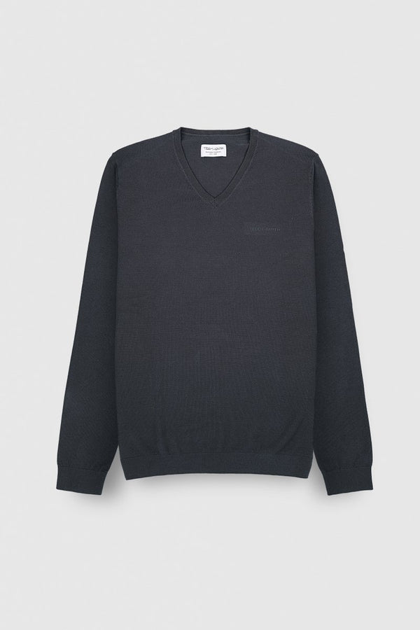 Teddy Smith Pull Col V P-MARCO DARK NAVY CHINE