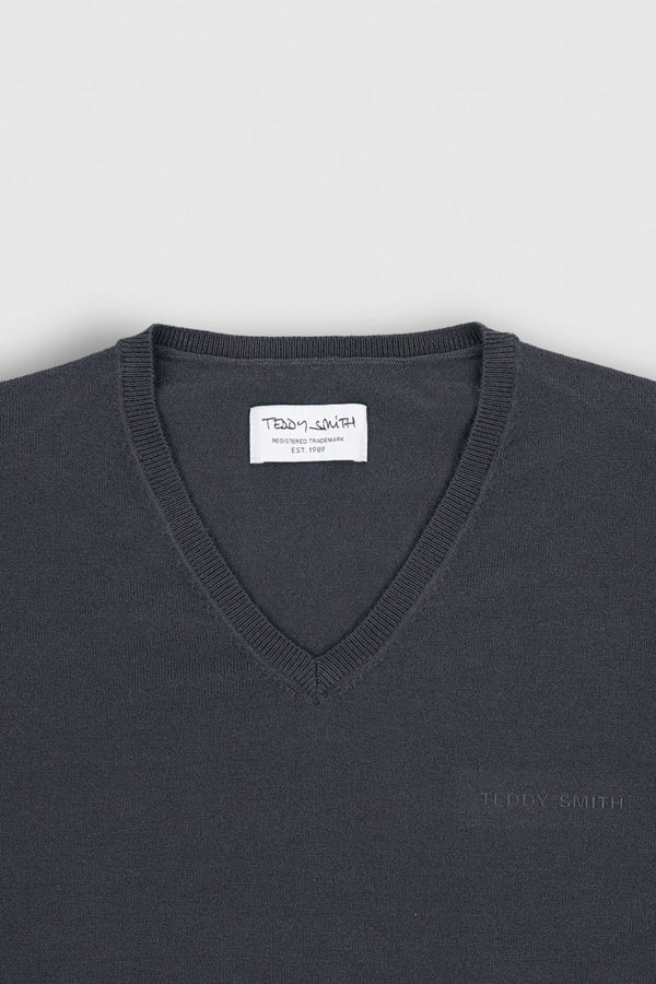 Teddy Smith Pull Col V P-MARCO DARK NAVY CHINE