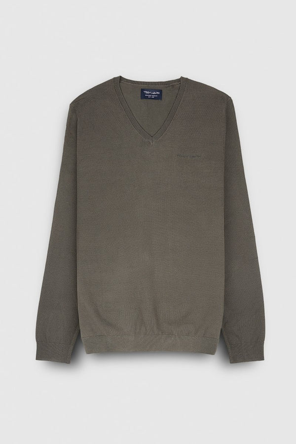 teddy smith Pull col V P-MARCO RAVEN KAKI