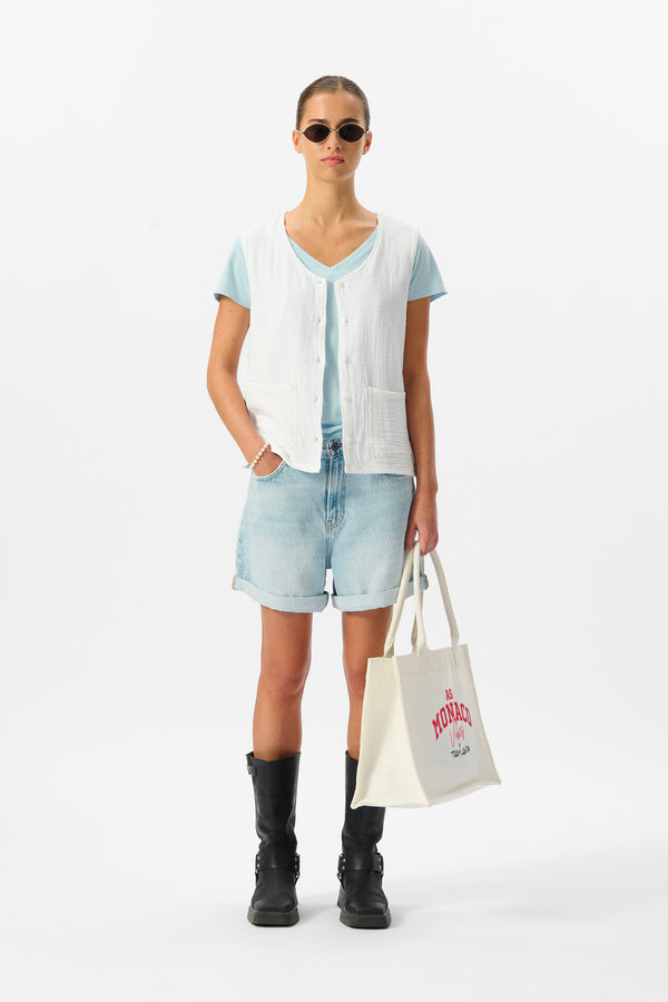 Teddy Smith Sac S-MONACO MIDDLE WHITE