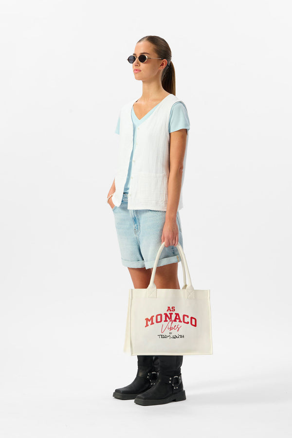 teddy smith Sac S-MONACO MIDDLE WHITE