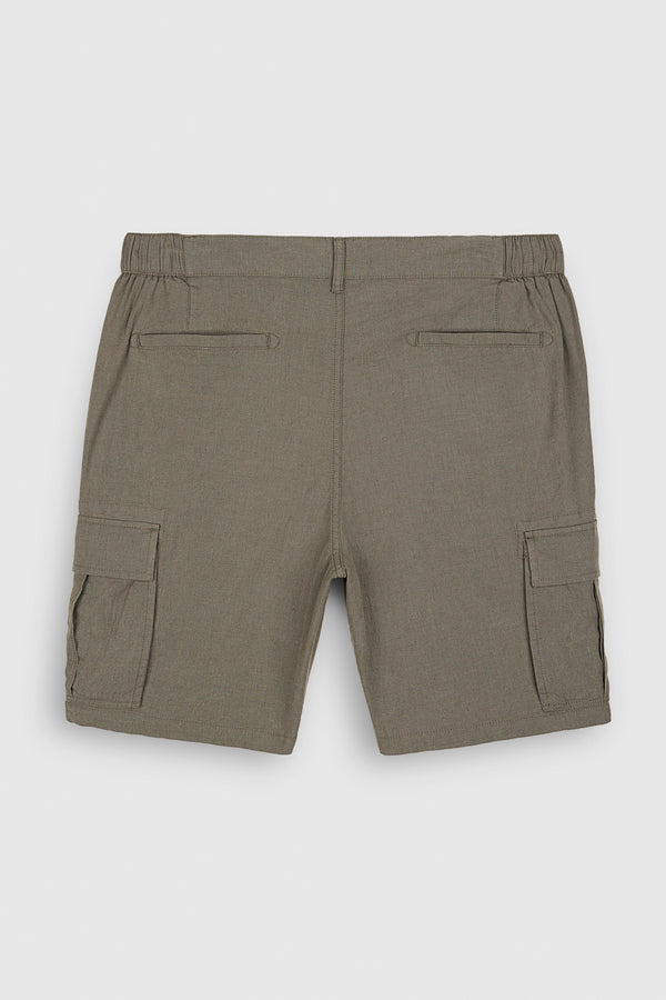 Teddy Smith Short S-LINEN CARGO S TURBULENCE KAKI