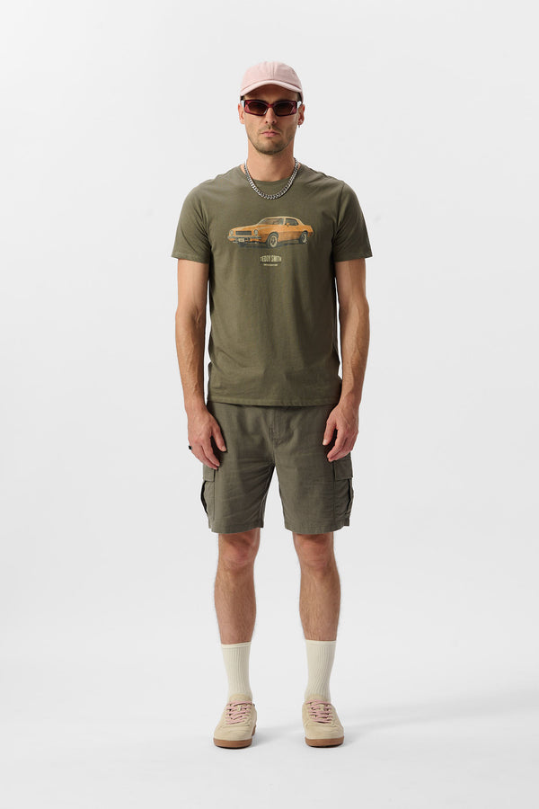teddy smith Short S-LINEN CARGO S TURBULENCE KAKI