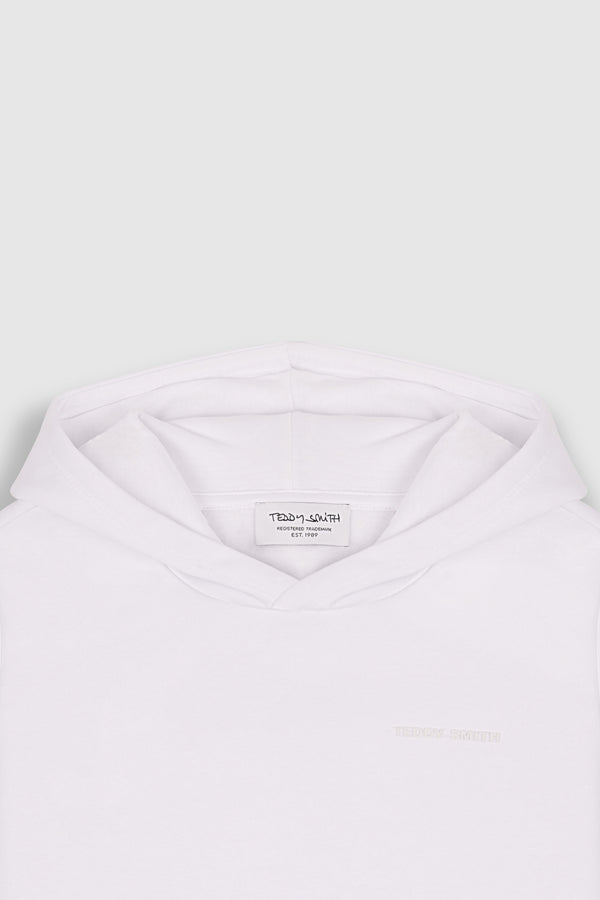 Teddy Smith Sweat à Capuche S-NARK HOODY JR BLANC