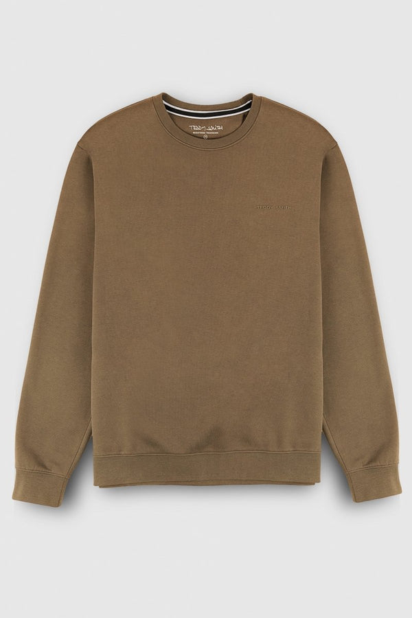 teddy smith Sweat col rond S-NARK RC MOKA BEIGE
