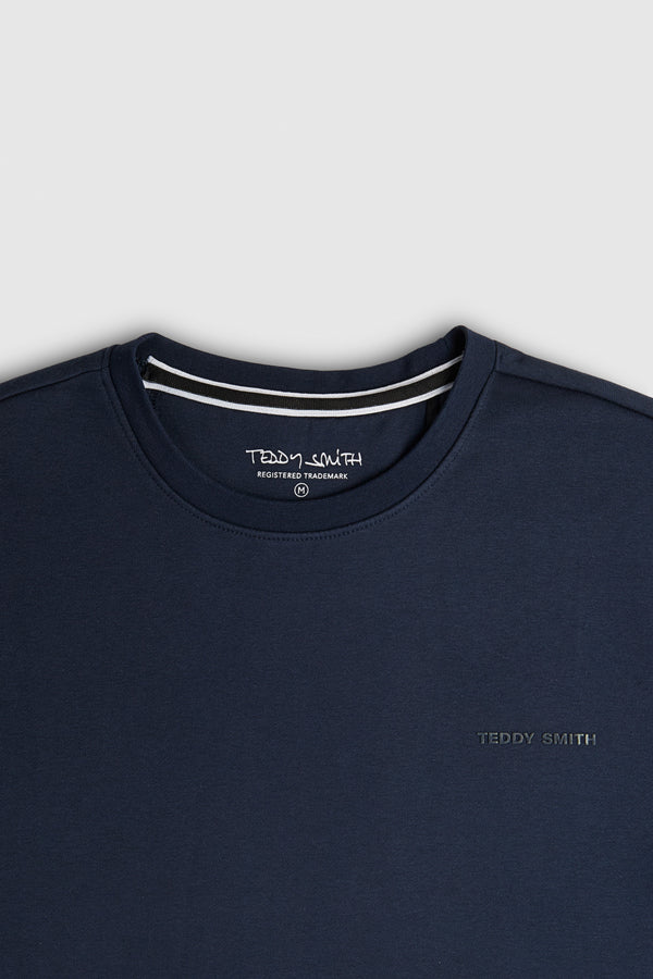 Teddy Smith Sweat Col Rond S-NARK RC TOTAL NAVY