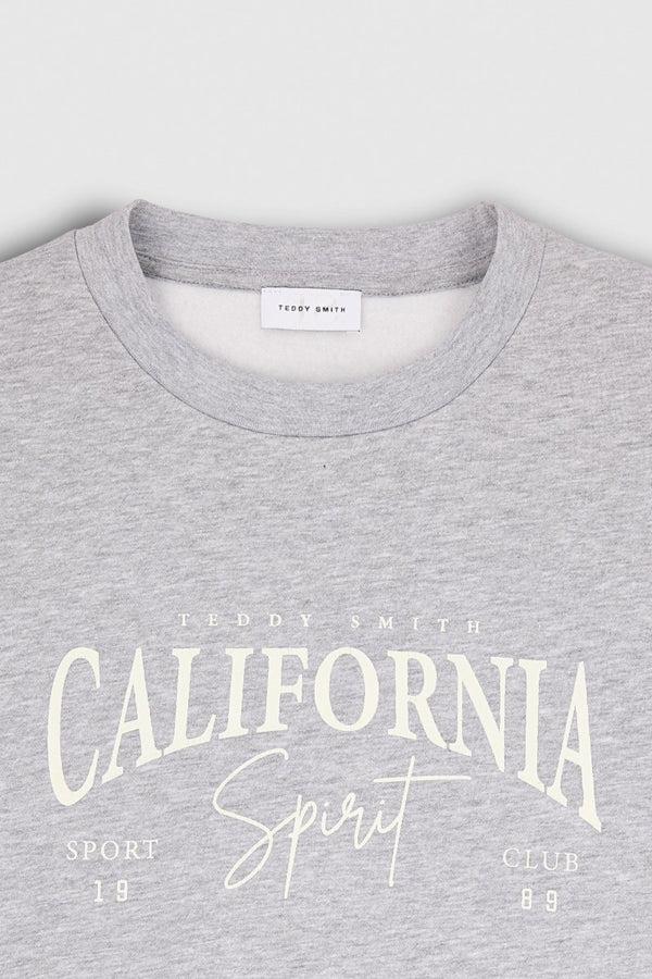 Teddy Smith Sweat S-CALI GRIS CHINE