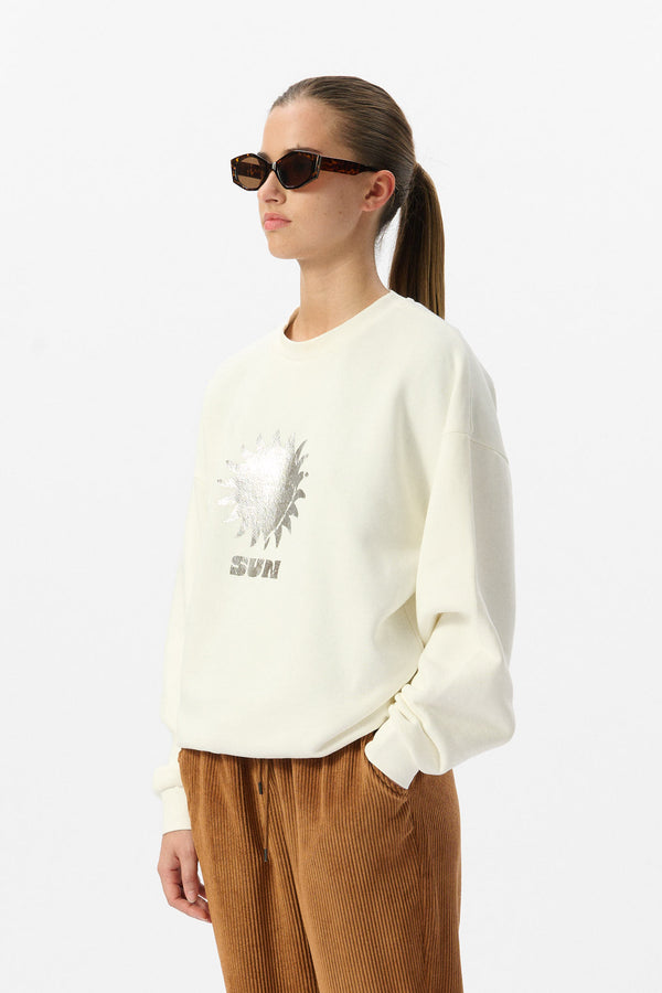 Teddy Smith Sweat S-JOYCE MIDDLE WHITE