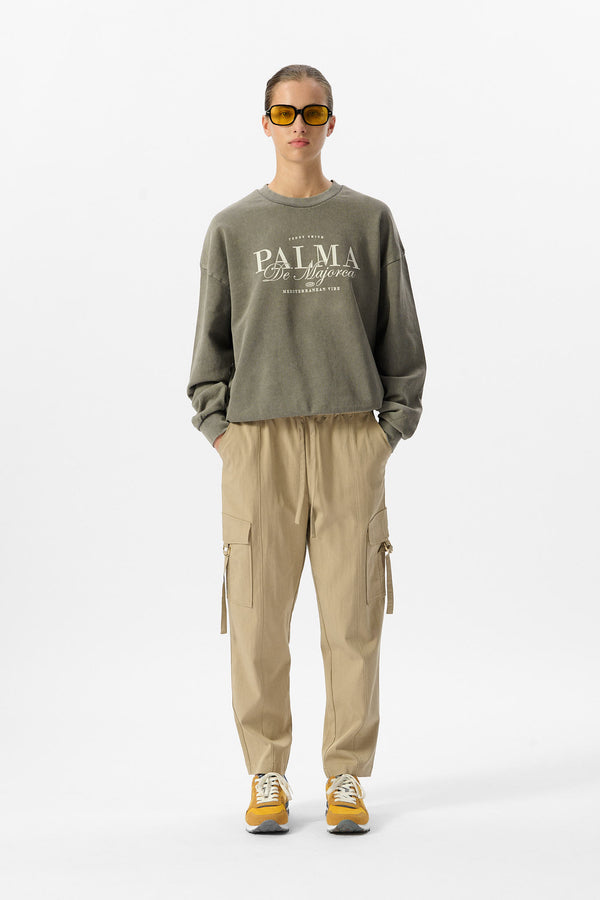 Teddy Smith Sweat S-MAJORCA TURBULENCE KAKI