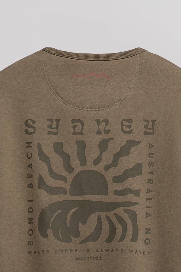 Teddy Smith Sweat S-WORLD RC JR TURBULENCE KAKI