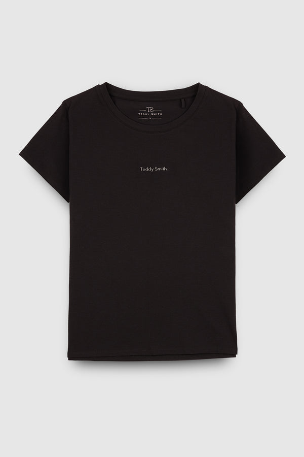 Teddy Smith T-shirt Col Rond T-RIBELLE MC NOIR