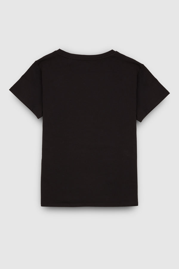 Teddy Smith T-shirt Col Rond T-RIBELLE MC NOIR