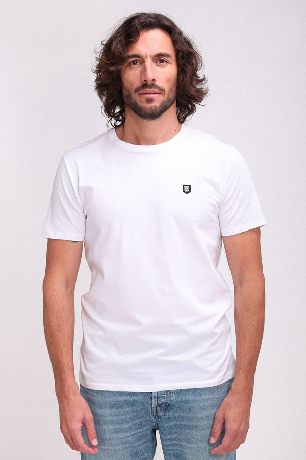teddy smith T-shirt col rond T-TAHO BLANC
