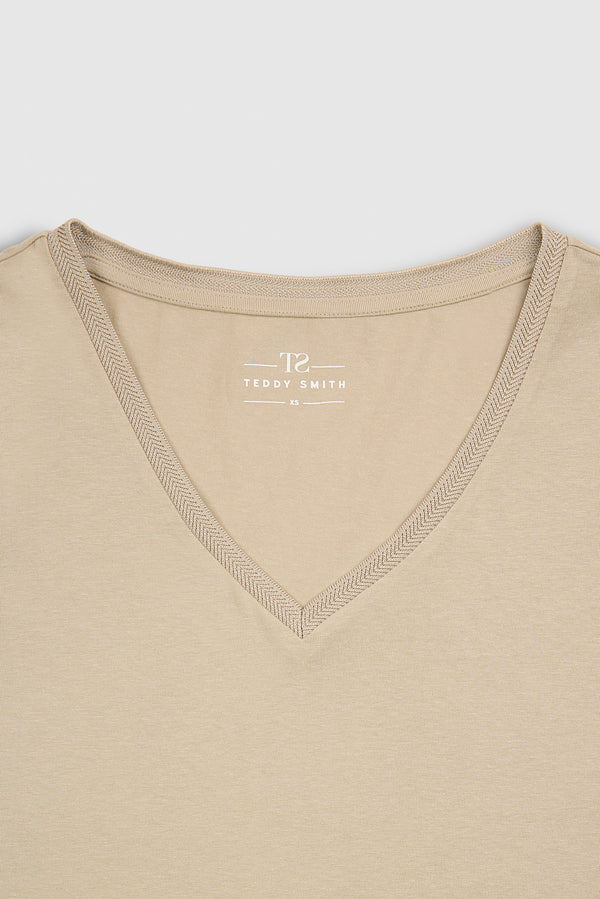 Teddy Smith T-shirt Manches Courtes T-MIA MC BEIGE