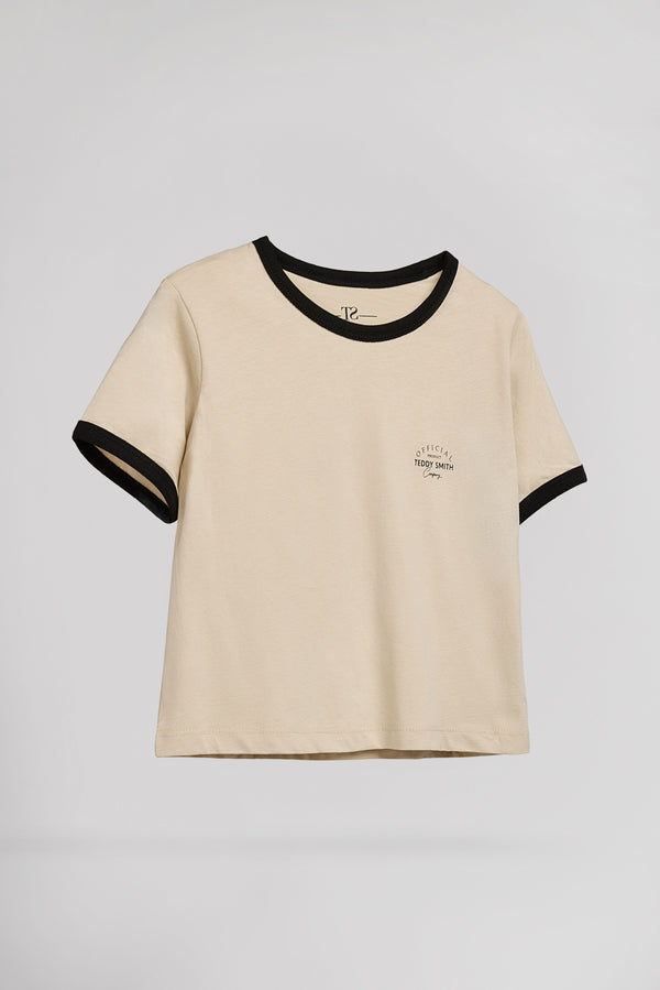 Teddy Smith T-shirt T-ANDREA MC JR BEIGE CLAIR