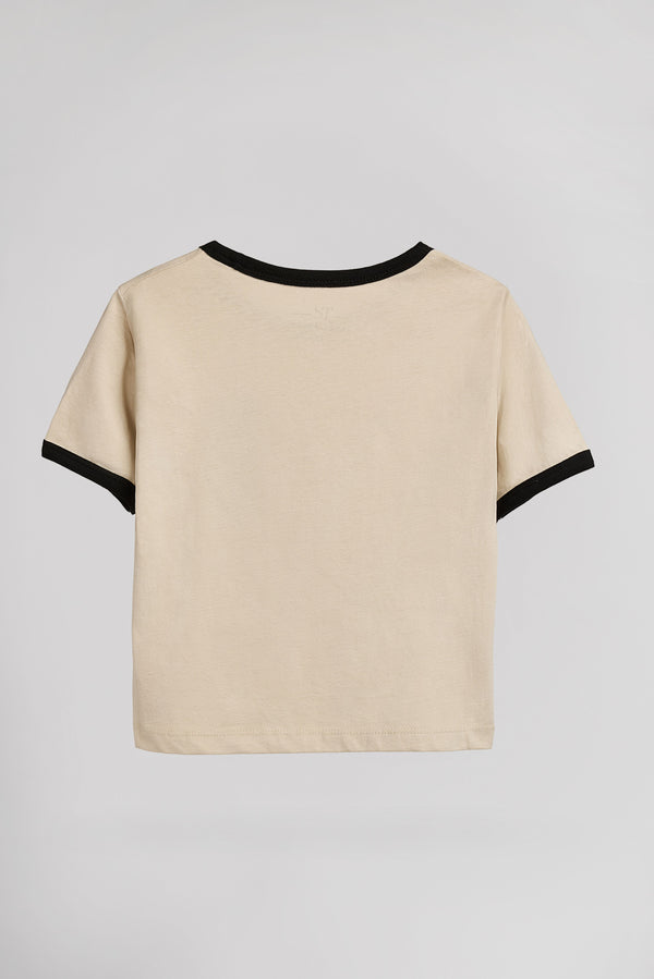Teddy Smith T-shirt T-ANDREA MC JR BEIGE CLAIR