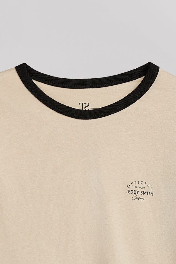 Teddy Smith T-shirt T-ANDREA MC JR BEIGE CLAIR