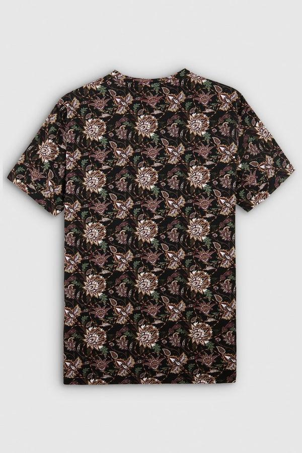 Teddy Smith T-shirt T-ANTONE MC CHARBON/FLEUR